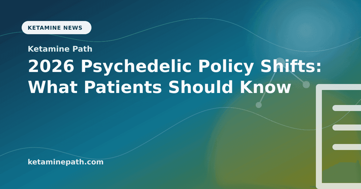 2026 Psychedelic Policy Shifts: What Patients Should Know article visual for Ketamine Path