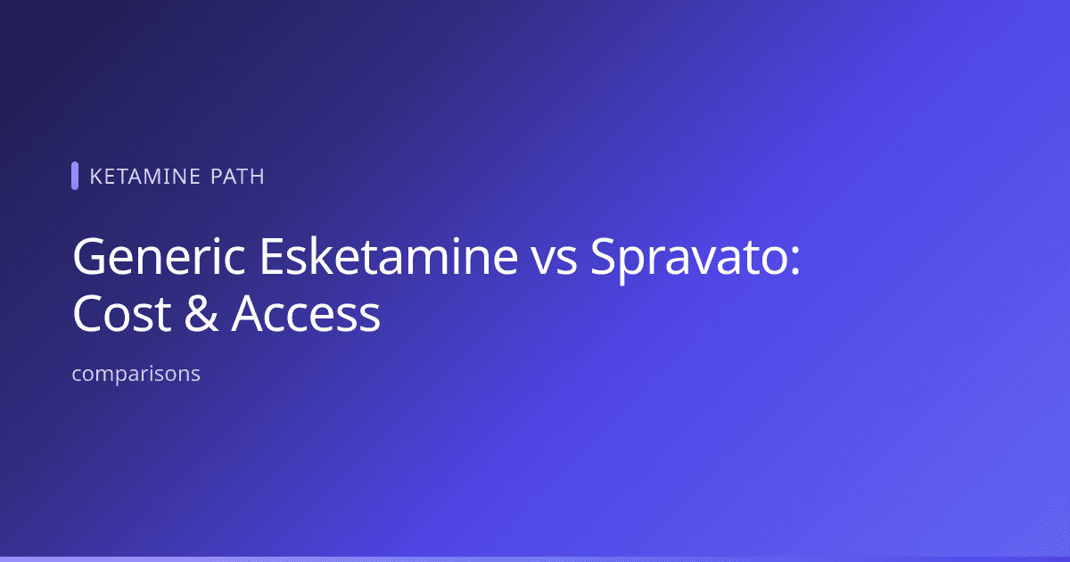 Comparison of generic esketamine nasal spray cost versus Spravato for treatment-resistant depression