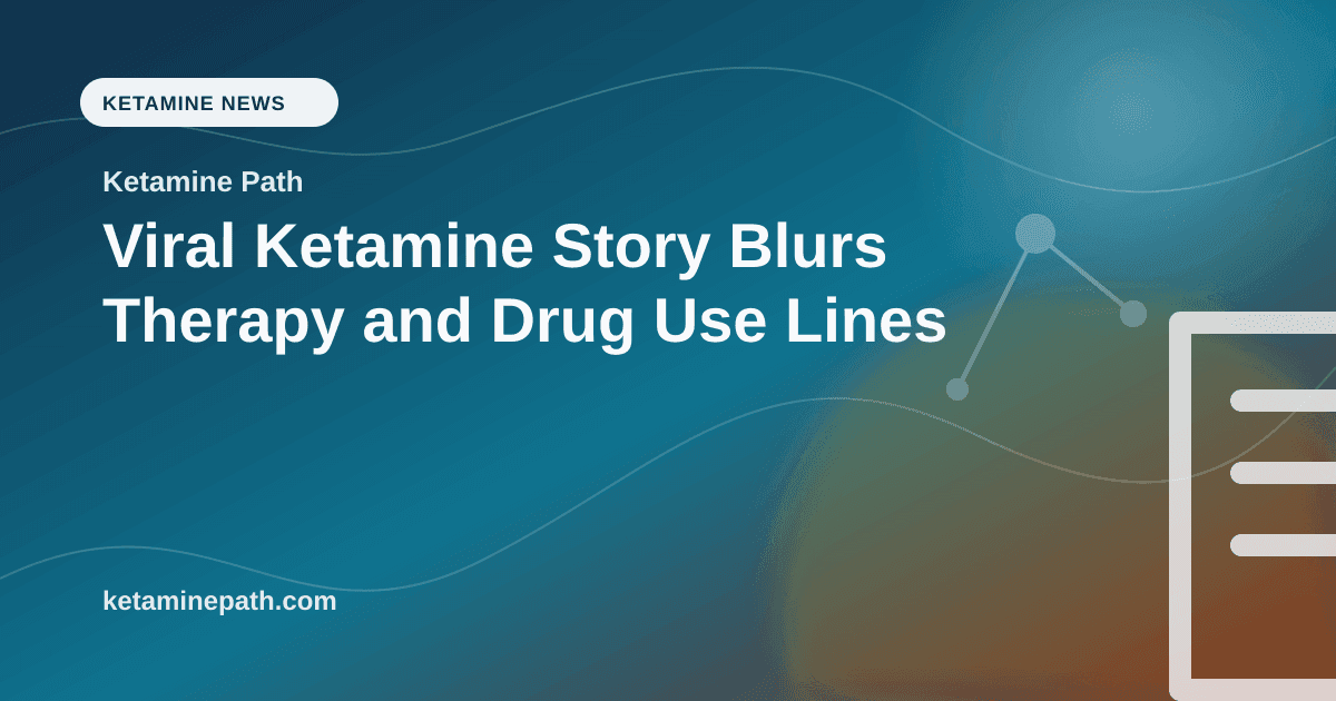 Viral Ketamine Story Blurs Therapy and Drug Use Lines article visual for Ketamine Path