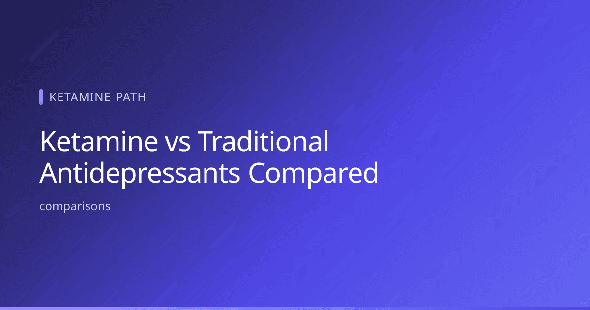 Ketamine vs Traditional Antidepressants Compared — illustrated article header