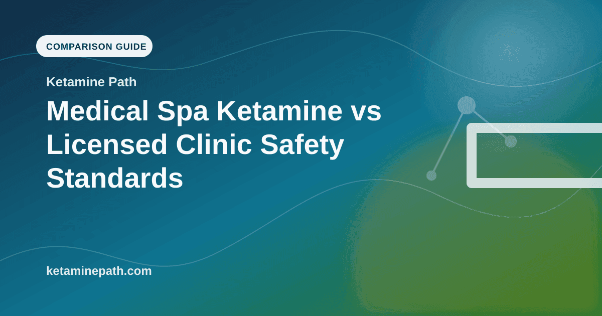 Medical Spa Ketamine vs Licensed Clinic Safety Standards article visual for Ketamine Path