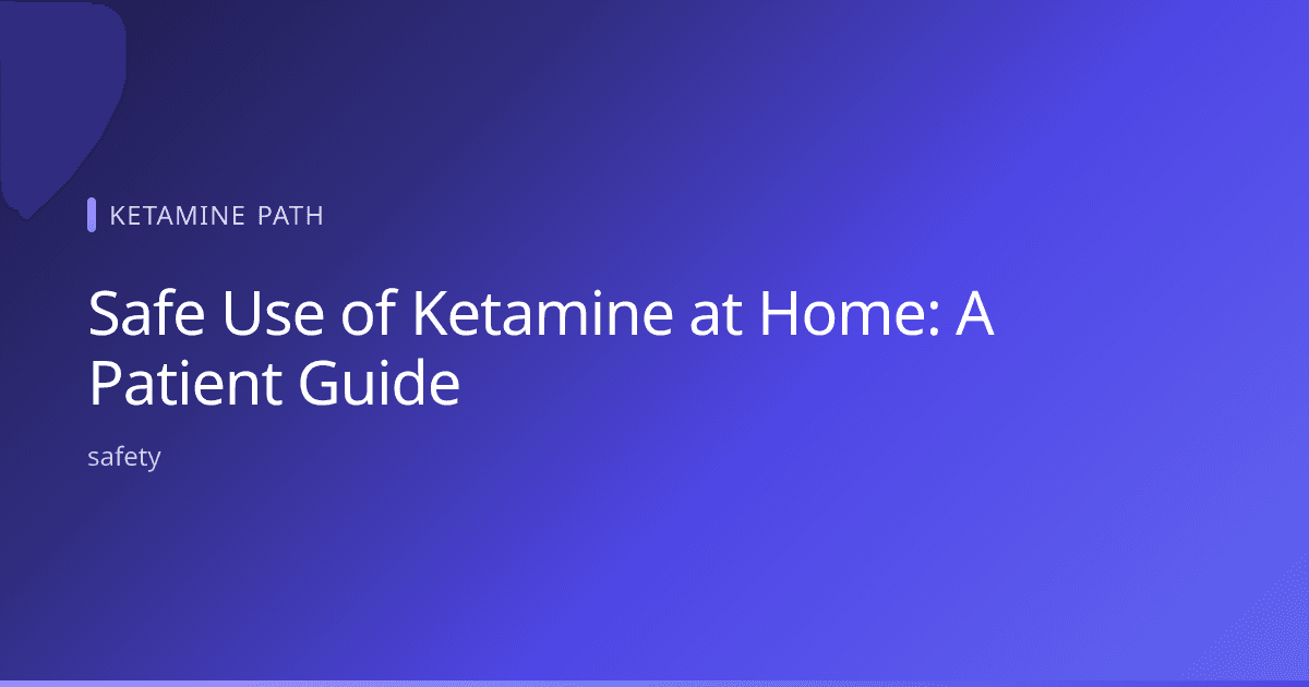 Patient resting in a calm, safe home space prepared for safe use of ketamine at home with a support person nearby