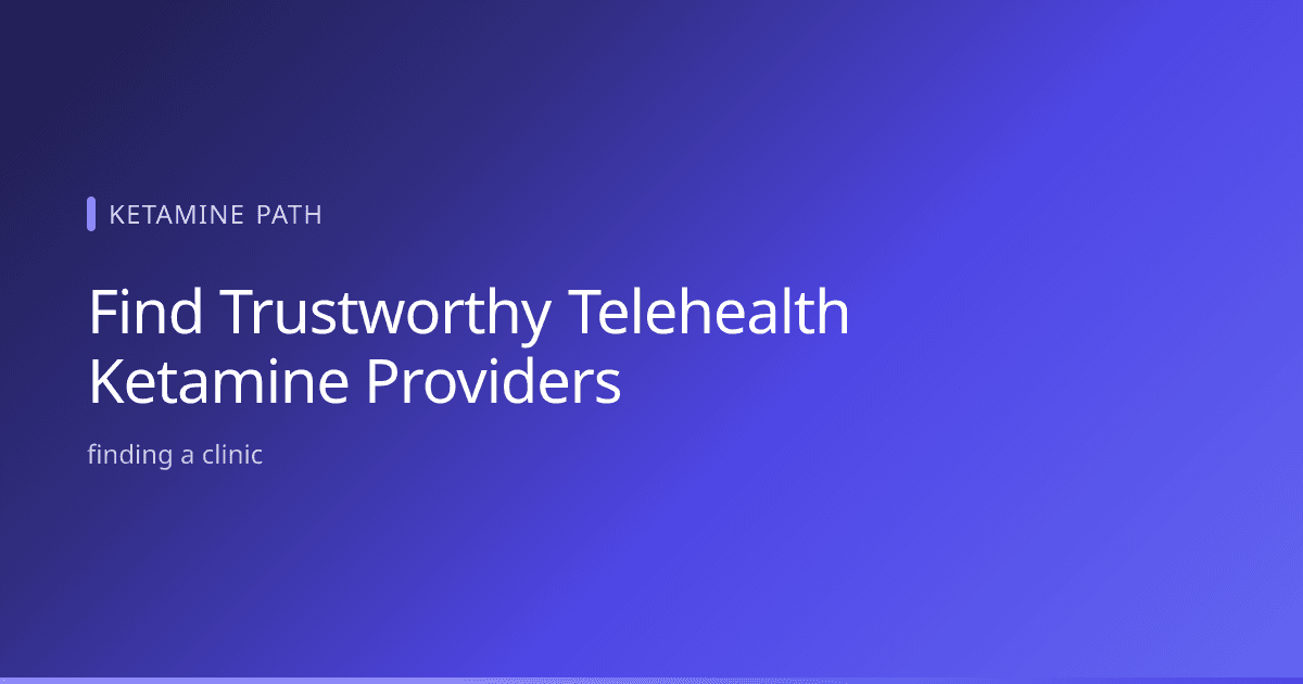 Patient at a laptop reviewing a checklist to vet trustworthy telehealth ketamine providers
